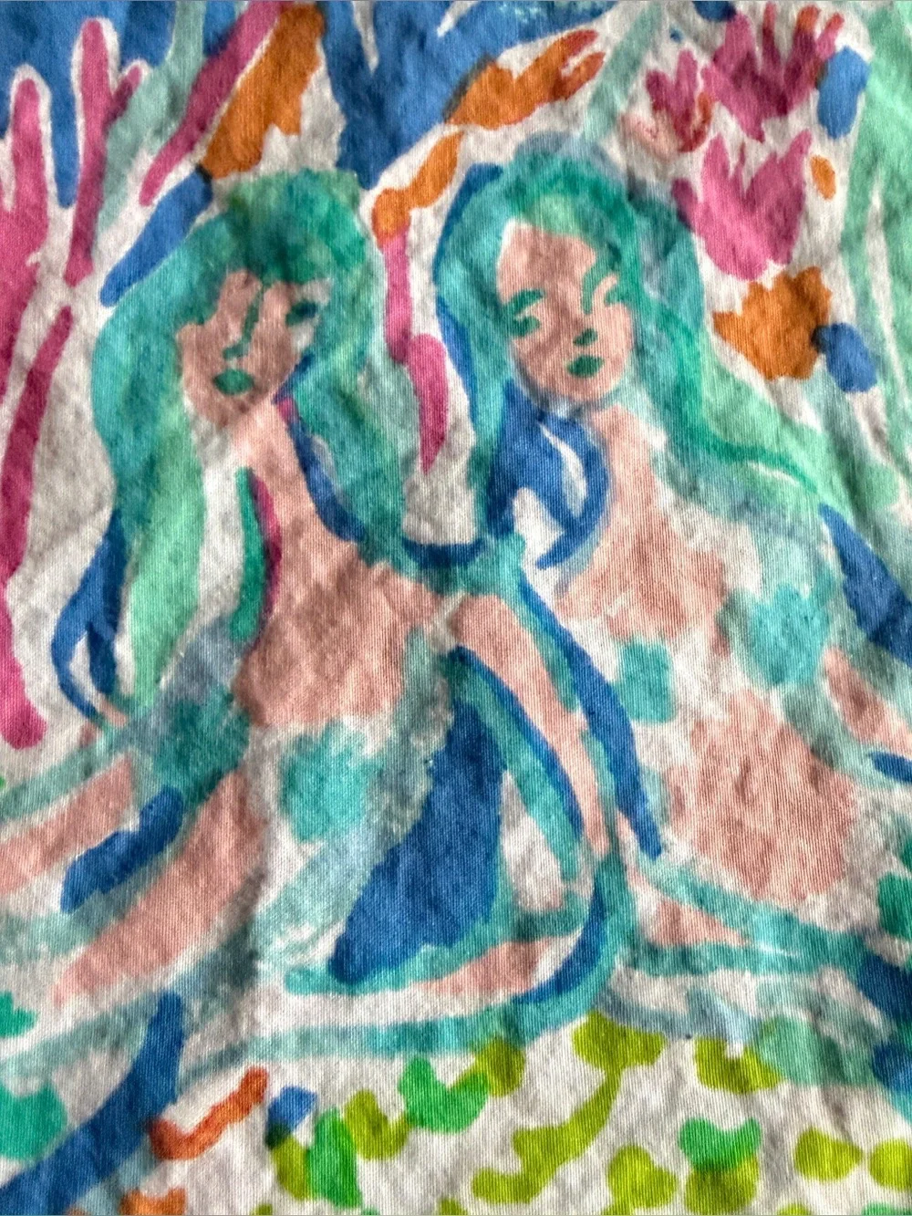 Pottery Barn Kids Lilly Pulitzer Mermaid Cove Twin Duvet Cover Cotton Reversible